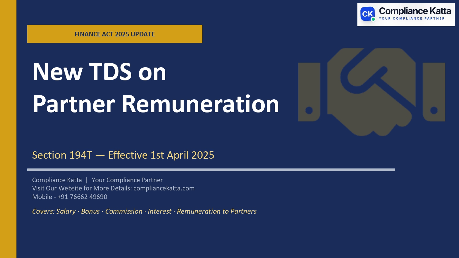 The Essential Guide to TDS on Partner's Remuneration Under Section 194T
