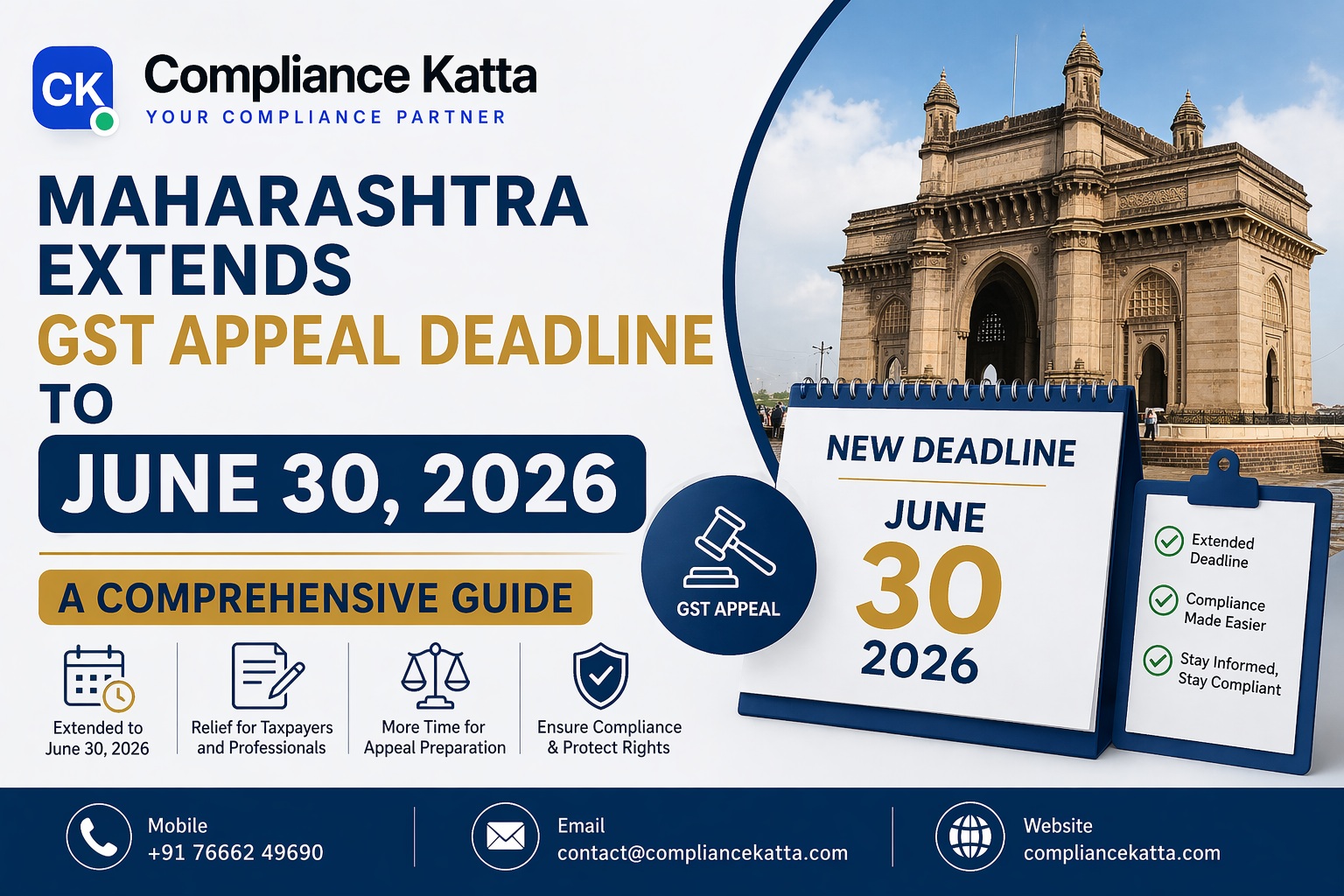 Maharashtra Extends GST Appeal Deadline to June 30, 2026, for Pre-April Orders: A Comprehensive Guide